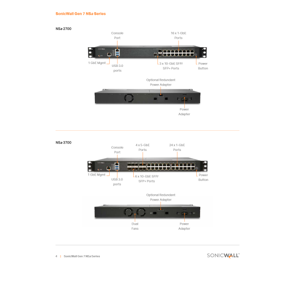 SonicWALL NSa 2700 Firewall Appliance (02-SSC-8897)
