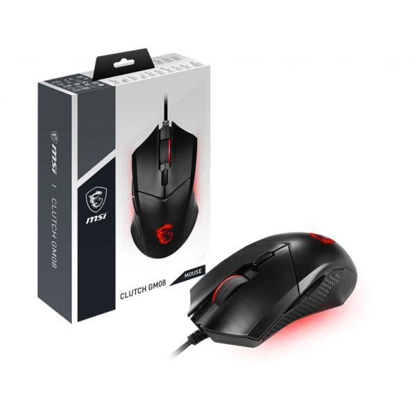 MSI Clutch GM08 muis Gamen Ambidextrous USB Type-A Optisch 4200 DPI (CLUTCH GM08)