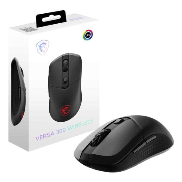 MSI VERSA 300 muis Gamen Rechtshandig RF Wireless + Bluetooth + USB Type-C Optisch 8000 DPI (VERSA 300 WIRELESS)