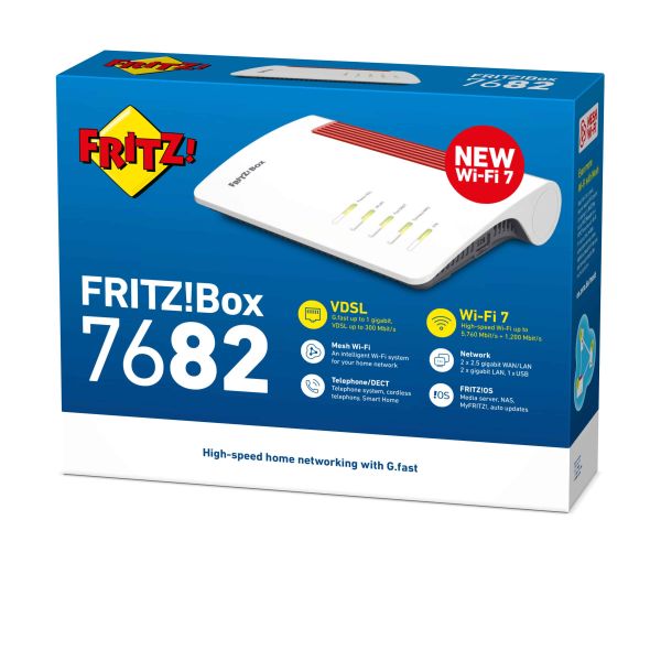 Box 7682 draadloze router 2.5 Gigabit Ethernet Dual-band (2.4 GHz / 5 GHz) Wit (20003063)