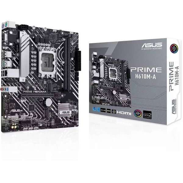 ASUS PRIME H610M-A R2.0 Micro-ATX Moederbord met DDR5 en USB-C (90MB1MJ0-M0EAY0)