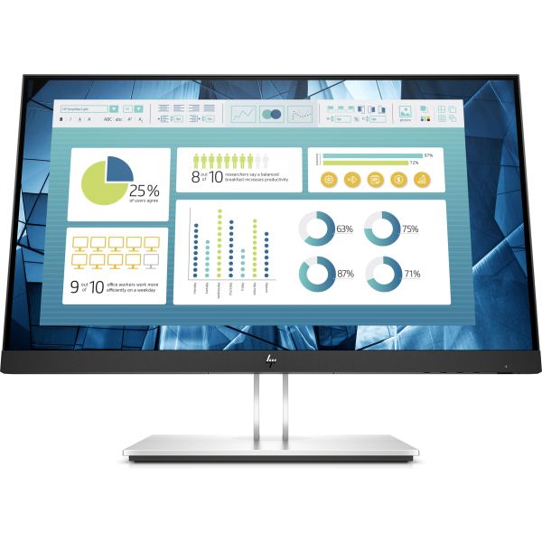 HP E-Series E22 G4 computer monitor 54,6 cm (21.5") 1920 x 1080 Pixels Full HD LCD Zwart, Zilver (9VH72AA#ABB)