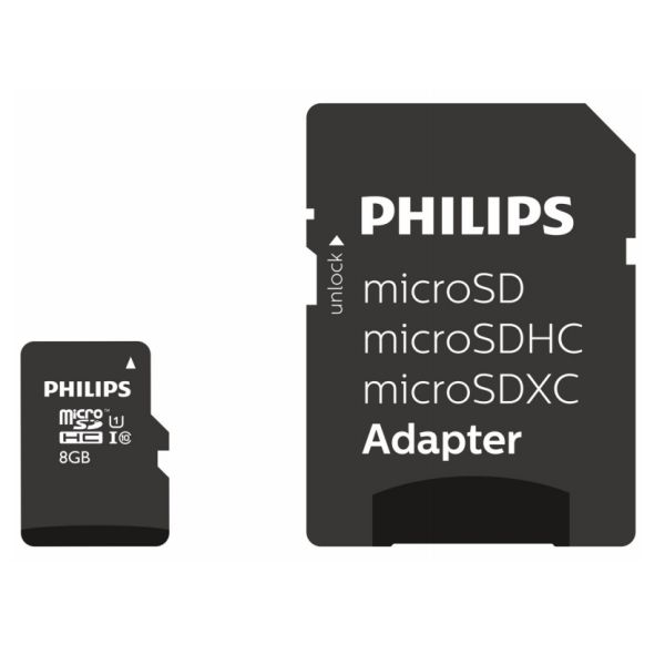 Philips FM08MP45B/00 flashgeheugen 8 GB MicroSDHC UHS-I Klasse 10 (FM08MP45B/00) Philips FM08MP45B/00 flashgeheugen 8 GB MicroSDHC UHS-I Klasse 10 (FM08MP45B/00)