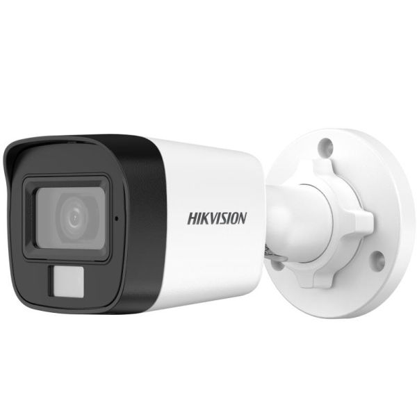 Hikvision DS-2CE16D0T-LFS(2.8mm) 2MP Smart Hybrid Light Audio Fixed Mini Bullet Camera (DS-2CE16D0T-LFS(2.8MM))