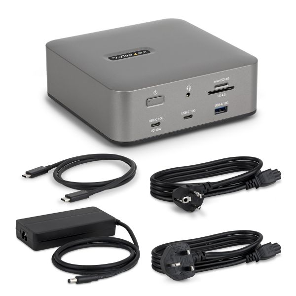 StarTech.com Thunderbolt 5 Universeel Docking Station, Multi-Display Hub, 8K 60Hz of 4K 144Hz, 120Gbps Bandwidth Boost, 140W PD, 30W Phone Charging, USB 10Gbps, 2.5G LAN (215UE-TB5USB4DOCK)