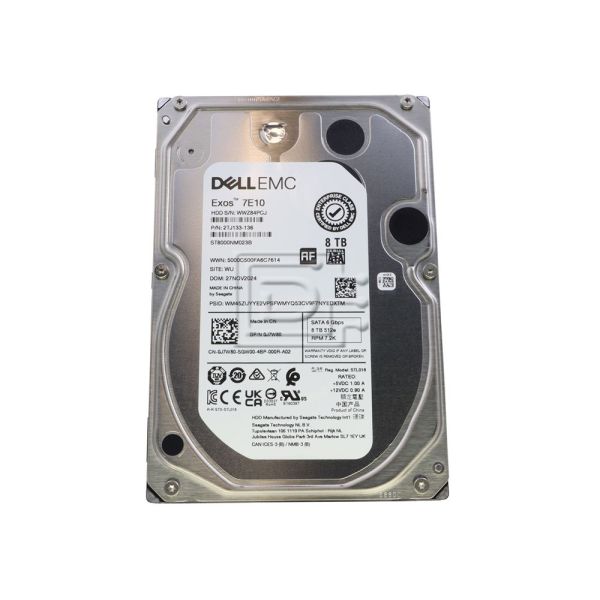 Dell EMC Exos 7E10 8TB SATA Hard Drive (J7W80-RFB)