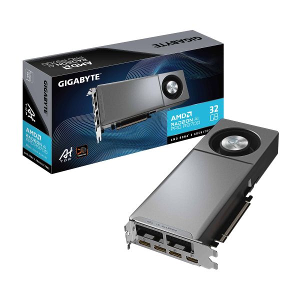 GIGABYTE Radeon AI PRO R9700 AI TOP 32G AMD 32 GB GDDR6 (GV-R9700AI TOP-32GD)