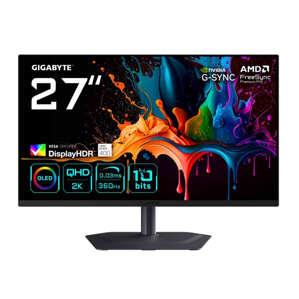 GIGABYTE MO27Q3 computer monitor 68,6 cm (27") 2560 x 1440 Pixels Quad HD QD-OLED Zwart (MO27Q3)