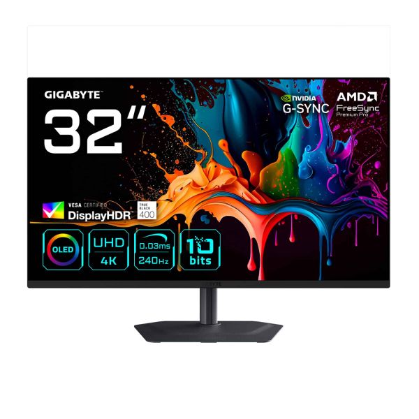 GIGABYTE MO32U2 computer monitor 80 cm (31.5") 3840 x 2160 Pixels 4K Ultra HD QD-OLED Zwart (MO32U2)