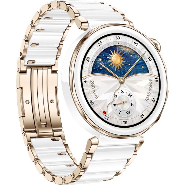 Huawei WATCH GT5 Pro 42mm 3,35 cm (1.32") AMOLED Digitaal 466 x 466 Pixels Wit GPS (55020DRC)