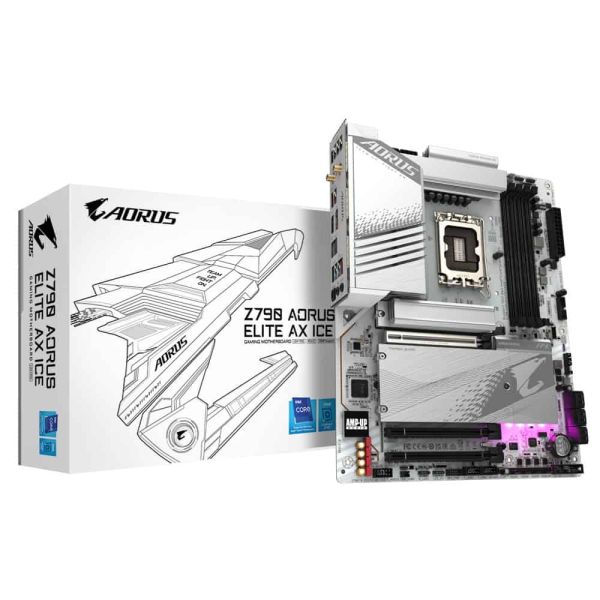 GIGABYTE Z790 AORUS ELITE AX ICE moederbord Intel Z790 Express LGA 1700 ATX (Z790 A ELITE AX ICE)