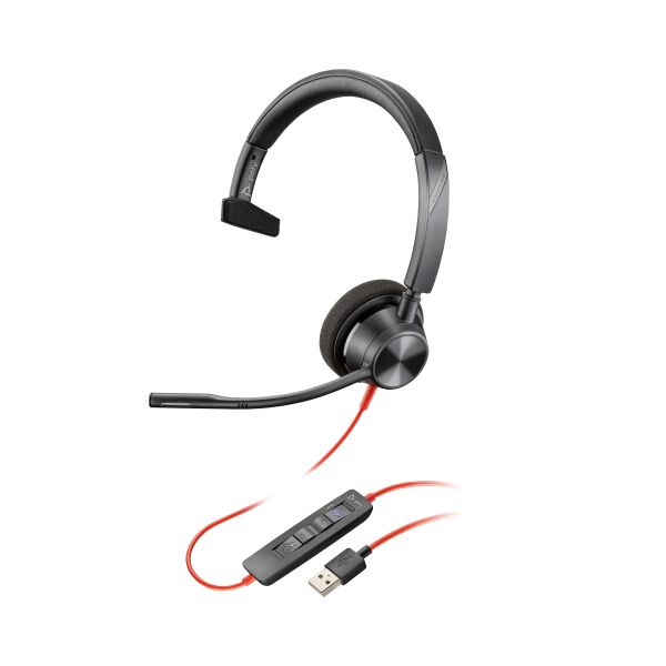 HP Poly Blackwire 3310 Microsoft Teams Certified Headset +USB-C/A-adapter TAA (760Q7AA)