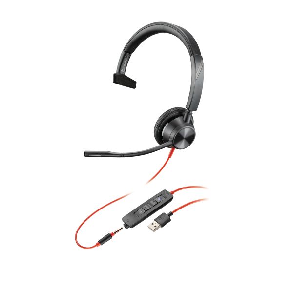 HP Poly Poly Blackwire 3315 Microsoft Teams Certified USB-A Headset