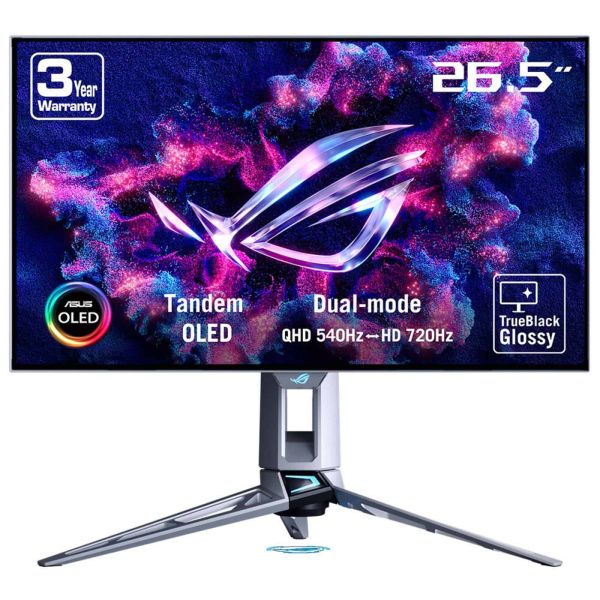 ASUS ROG Swift OLED PG27AQWP-W computer monitor 67,3 cm (26.5") 2560 x 1440 Pixels Quad HD LCD Zilver (90LM0CF2-B01971)