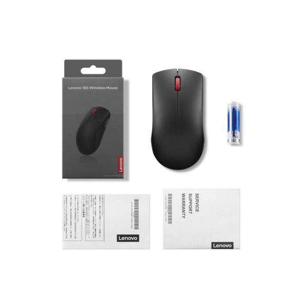 Lenovo 150 muis Kantoor Ambidextrous RF Draadloos Optisch 1000 DPI (GY51L52638)