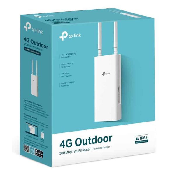 TP-Link TL-MR100-OUTDOOR draadloze router Fast Ethernet Single-band (2.4 GHz) 4G Wit (TL-MR100-OUTDOOR(EU))