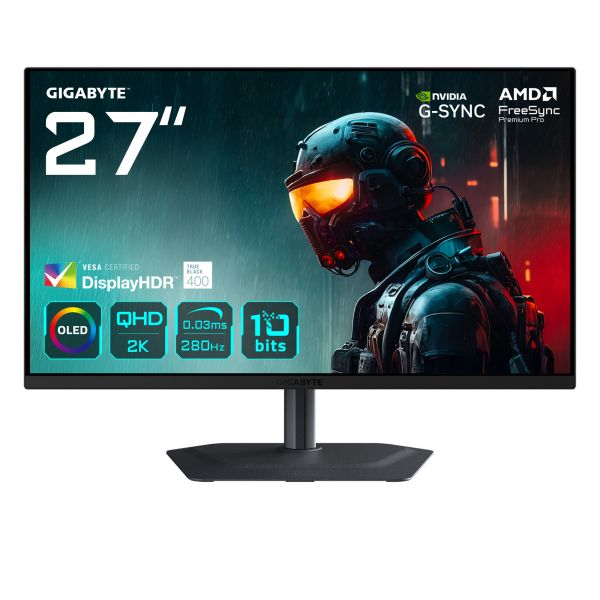 GIGABYTE MO27Q2A computer monitor 68,6 cm (27") 2560 x 1440 Pixels Quad HD QD-OLED Zwart (MO27Q2A EK)