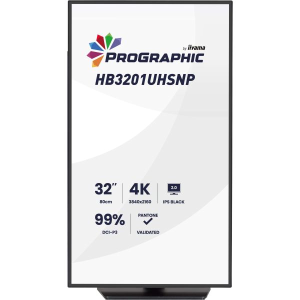 iiyama ProGraphic HB3201UHSNP-B1 computer monitor 80 cm (31.5") 3840 x 2160 Pixels Zwart (HB3201UHSNP-B1)