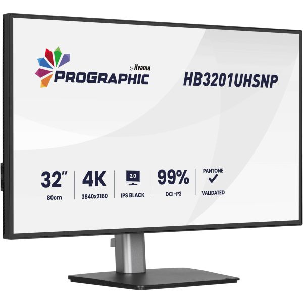 iiyama ProGraphic HB3201UHSNP-B1 computer monitor 80 cm (31.5") 3840 x 2160 Pixels Zwart (HB3201UHSNP-B1)