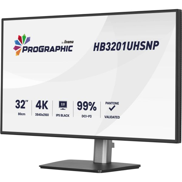 iiyama ProGraphic HB3201UHSNP-B1 computer monitor 80 cm (31.5") 3840 x 2160 Pixels Zwart (HB3201UHSNP-B1)