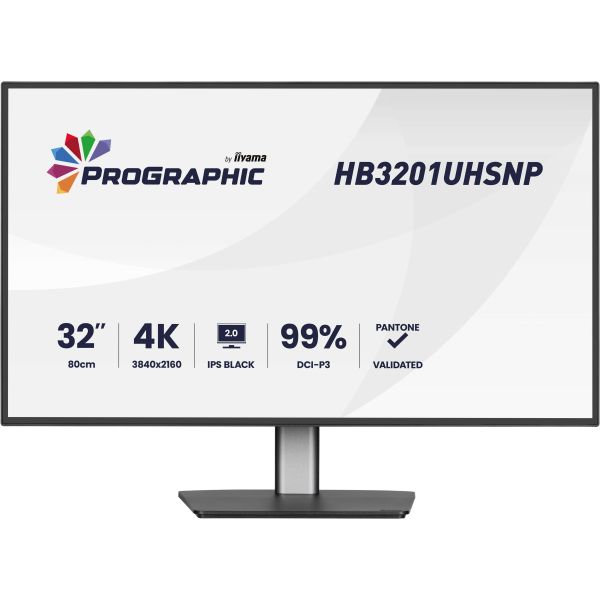 iiyama ProGraphic HB3201UHSNP-B1 computer monitor 80 cm (31.5") 3840 x 2160 Pixels Zwart (HB3201UHSNP-B1)