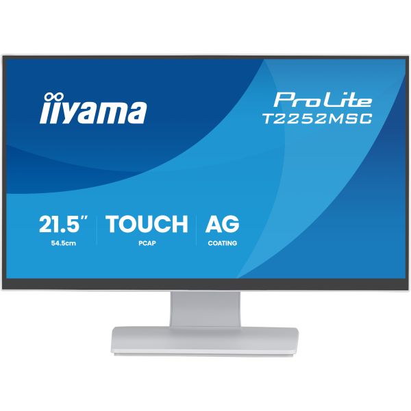 iiyama ProLite T2252MSC-W2AG computer monitor 54,6 cm (21.5") 1920 x 1080 Pixels Full HD LCD Touchscreen Wit (T2252MSC-W2AG)