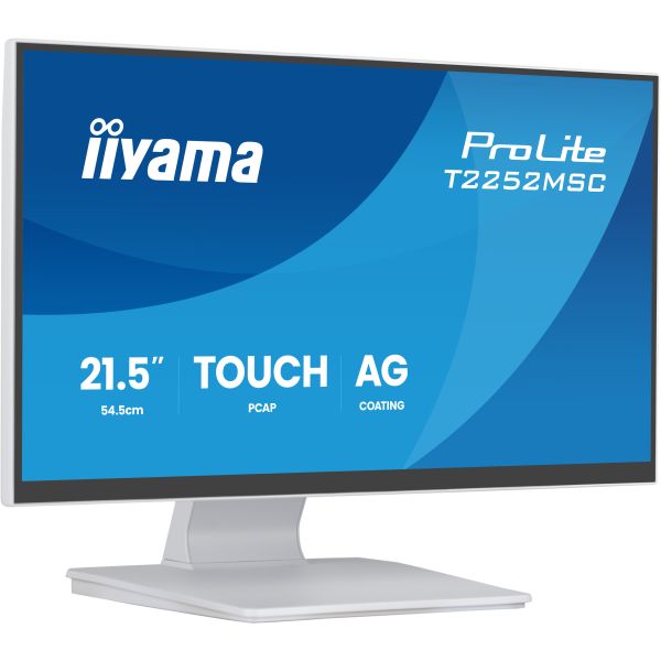 iiyama ProLite T2252MSC-W2AG computer monitor 54,6 cm (21.5") 1920 x 1080 Pixels Full HD LCD Touchscreen Wit (T2252MSC-W2AG)
