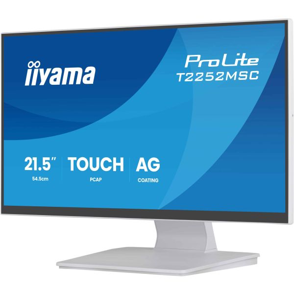 iiyama ProLite T2252MSC-W2AG computer monitor 54,6 cm (21.5") 1920 x 1080 Pixels Full HD LCD Touchscreen Wit (T2252MSC-W2AG)