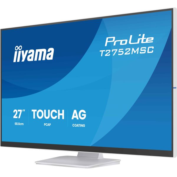iiyama ProLite T2752MSC-W1AG computer monitor 68,6 cm (27") 1920 x 1080 Pixels Full HD LCD Touchscreen Wit (T2752MSC-W1AG)