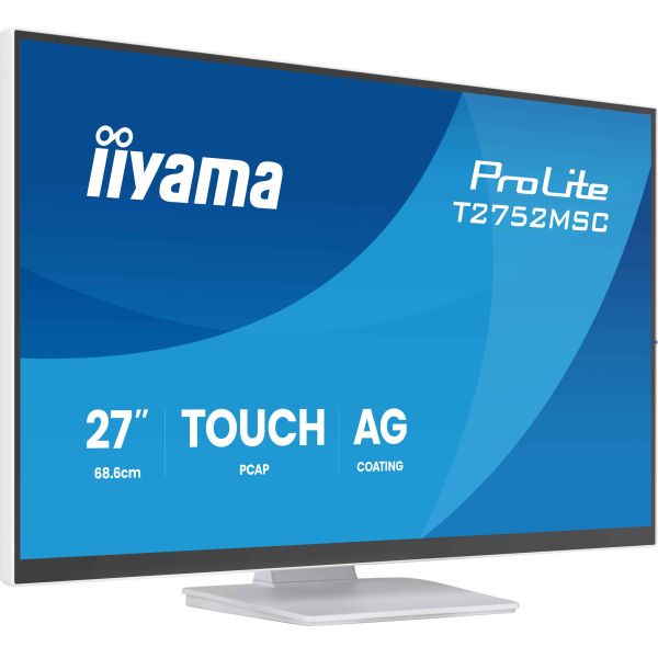 iiyama ProLite T2752MSC-W1AG computer monitor 68,6 cm (27") 1920 x 1080 Pixels Full HD LCD Touchscreen Wit (T2752MSC-W1AG)