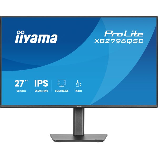 iiyama ProLite XB2796QSC-B1 computer monitor 68,6 cm (27") 2560 x 1440 Pixels Quad HD Zwart (XB2796QSC-B1) iiyama ProLite XB2796QSC-B1 computer monitor 68,6 cm (27") 2560 x 1440 Pixels Quad HD Zwart (XB2796QSC-B1)