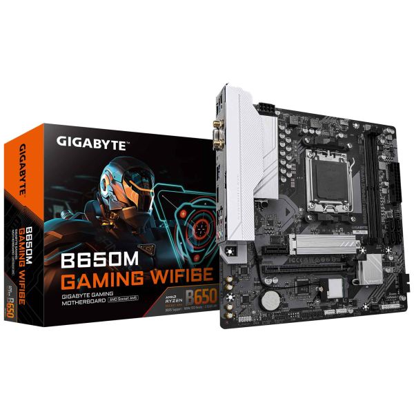 GIGABYTE B650M GAMING WIFI6E moederbord AMD B650 Socket AM5 micro ATX (B650M GAMING WIFI6E)