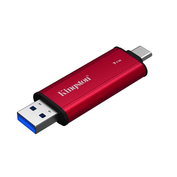 Kingston Technology 1TB Draagbare SSD met Dual USB-A/C, tot 1050MB/s USB 3.2 Gen 2 (SPSD/1TB)