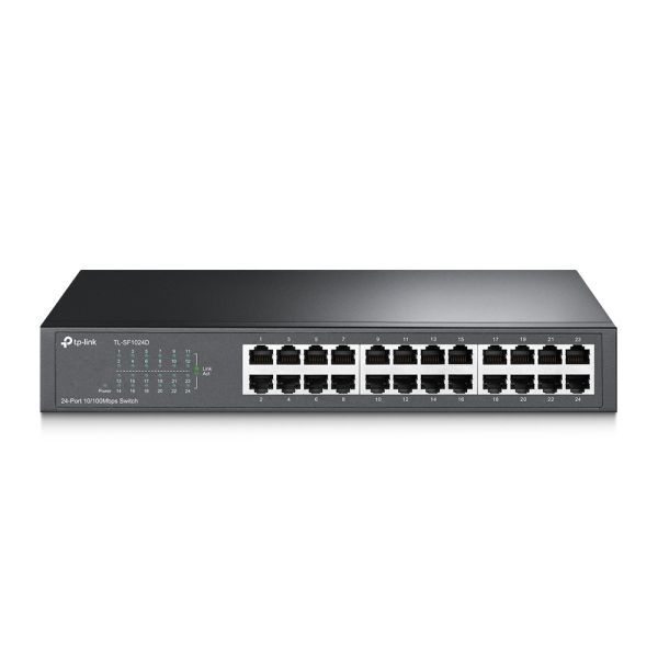 TP-Link TL-SF1024D netwerk-switch Unmanaged Fast Ethernet (10/100) Grijs (SF1024D VER2.0)
