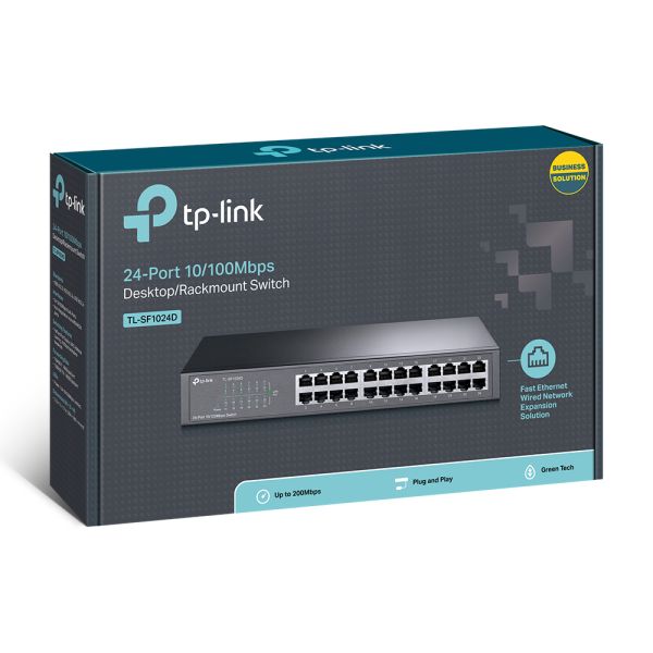 TP-Link TL-SF1024D netwerk-switch Unmanaged Fast Ethernet (10/100) Grijs (SF1024D VER2.0)