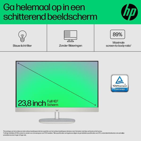 HP 24-cr0055nd Intel® Core™ i5 i5-1335U 60,5 cm (23.8") 1920 x 1080 Pixels Alles-in-één-pc 8 GB DDR4-SDRAM 512 GB SSD Windows 11 Home Wi-Fi 6 (802.11ax) Zwart (895R1EA#ABH) HP 24-cr0055nd Intel® Core™ i5 i5-1335U 60,5 cm (23.8") 1920 x 1080 Pixels Alles-in-één-pc 8 GB DDR4-SDRAM 512 GB SSD Windows 11 Home Wi-Fi 6 (802.11ax) Zwart (895R1EA#ABH)