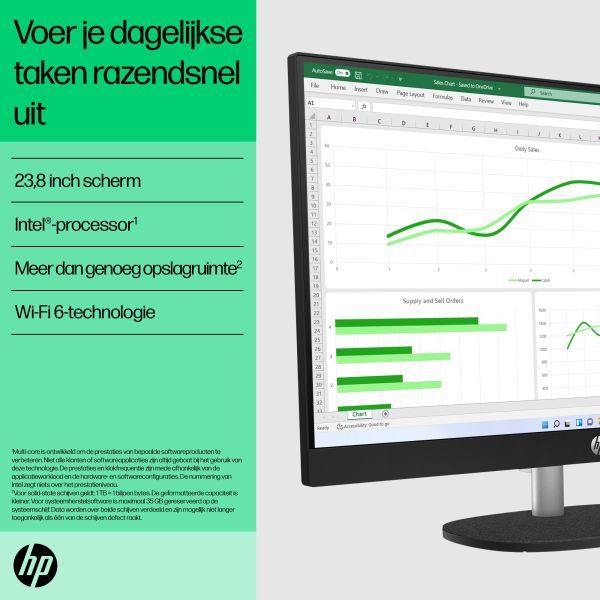 HP 24-cr0055nd Intel® Core™ i5 i5-1335U 60,5 cm (23.8") 1920 x 1080 Pixels Alles-in-één-pc 8 GB DDR4-SDRAM 512 GB SSD Windows 11 Home Wi-Fi 6 (802.11ax) Zwart (895R1EA#ABH) HP 24-cr0055nd Intel® Core™ i5 i5-1335U 60,5 cm (23.8") 1920 x 1080 Pixels Alles-in-één-pc 8 GB DDR4-SDRAM 512 GB SSD Windows 11 Home Wi-Fi 6 (802.11ax) Zwart (895R1EA#ABH)