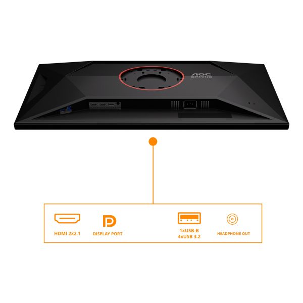 AOC G4 U32G4U computer monitor 80 cm (31.5") 3840 x 2160 Pixels 4K Ultra HD Zwart, Rood (U32G4U)