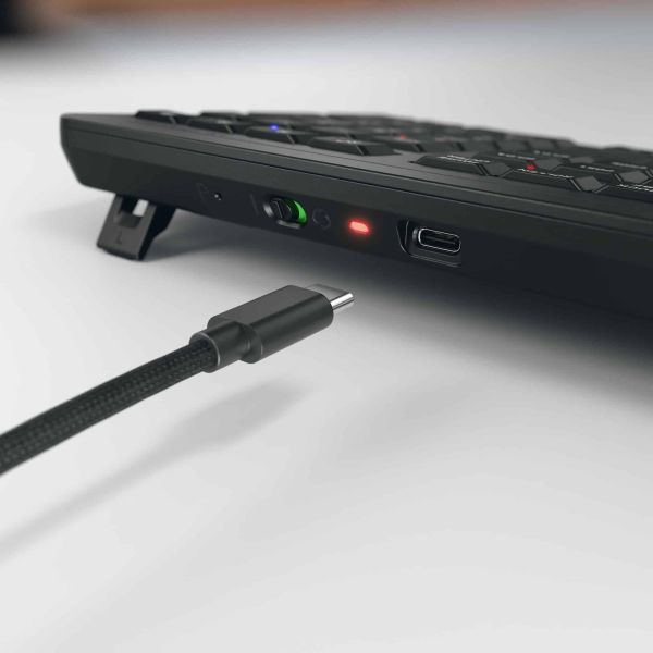 CHERRY Stream keyboard ultimate toetsenbord Thuis/Werk USB + RF Wireless + Bluetooth QWERTY Engels Zwart (JK-8570US-2)