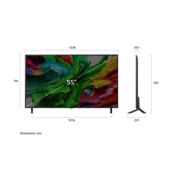 LG QNED evo AI 55QNED85A6C 139,7 cm (55") 4K Ultra HD Smart TV Wifi Zwart (55QNED85A6C.AEU)
