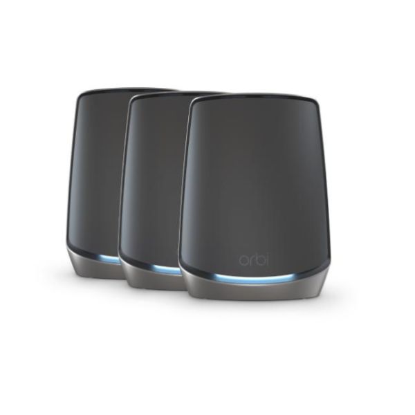 NETGEAR Orbi 860 AX6000 WiFi System black edition Tri-band (2.4 GHz / 5 GHz / 5 GHz) Wi-Fi 6 (802.11ax) Zwart 4 Intern (RBK863SB-100EUS)