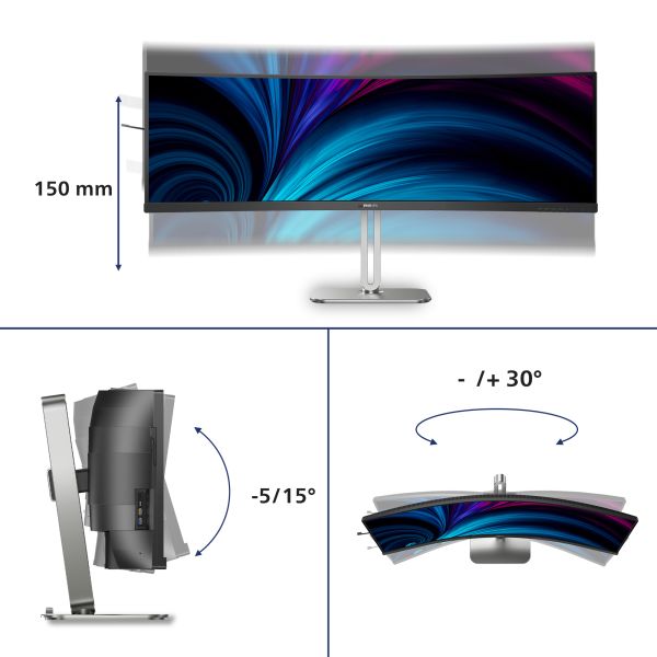 Philips 5000 series 49B2U5900C/00 computer monitor 124 cm (48.8") 5120 x 1440 Pixels Dual QHD LCD Zwart (49B2U5900C/00) Philips 5000 series 49B2U5900C/00 computer monitor 124 cm (48.8") 5120 x 1440 Pixels Dual QHD LCD Zwart (49B2U5900C/00)