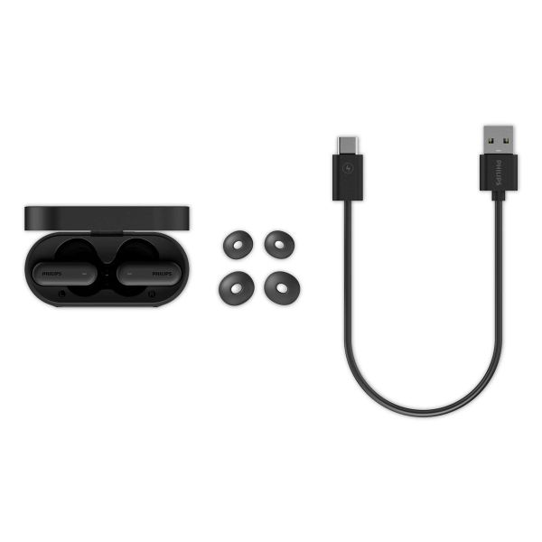 Philips 6000 series TAT6000BK/00 hoofdtelefoon/headset True Wireless Stereo (TWS) In-ear Oproepen/muziek Bluetooth Zwart (TAT6000BK/00)