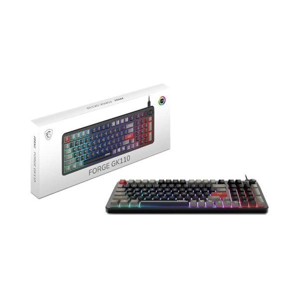 MSI FORGE GK110 toetsenbord Gamen USB QWERTY Amerikaans Engels Zwart (FORGE GK110 US)