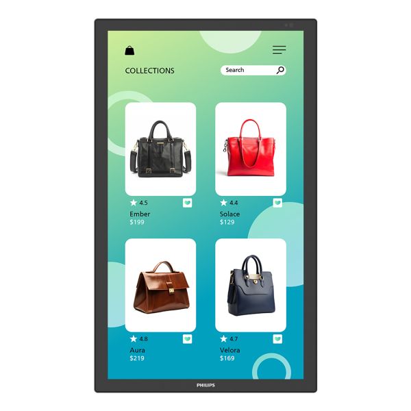 Philips 3000 series 32BDL3751T/00 beeldkrant Interactief flatscreen 80 cm (31.5") LCD Wifi 350 cd/m² Full HD Zwart Touchscreen Type processor Android 24/7 (32BDL3751T/00)