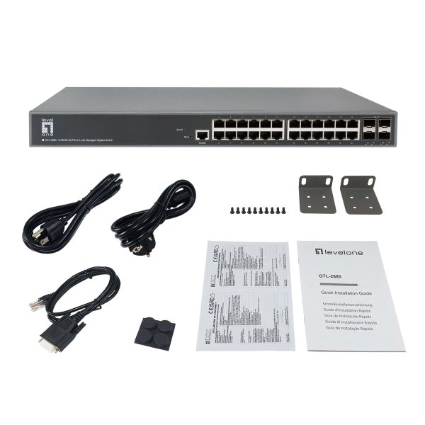 LevelOne GTL-2885 netwerk-switch Managed L3 Gigabit Ethernet (10/100/1000) Grijs (GTL-2885)