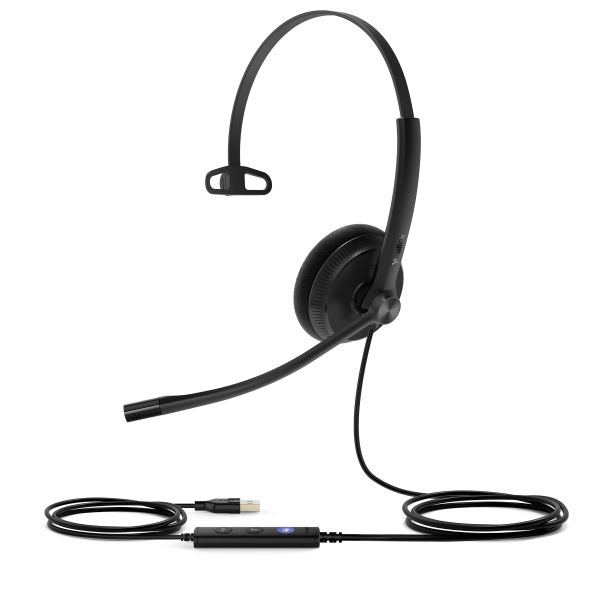 Yealink UH34 Lite Mono Teams Headset Bedraad Hoofdband Kantoor/callcenter USB Type-A Zwart (1308161) Yealink UH34 Lite Mono Teams Headset Bedraad Hoofdband Kantoor/callcenter USB Type-A Zwart (1308161)