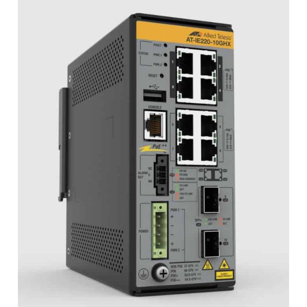 Allied Telesis AT-IE220-10GHX-980 netwerk-switch Gigabit Ethernet (10/100/1000) Power over Ethernet (PoE) Grijs (990-007873-980)