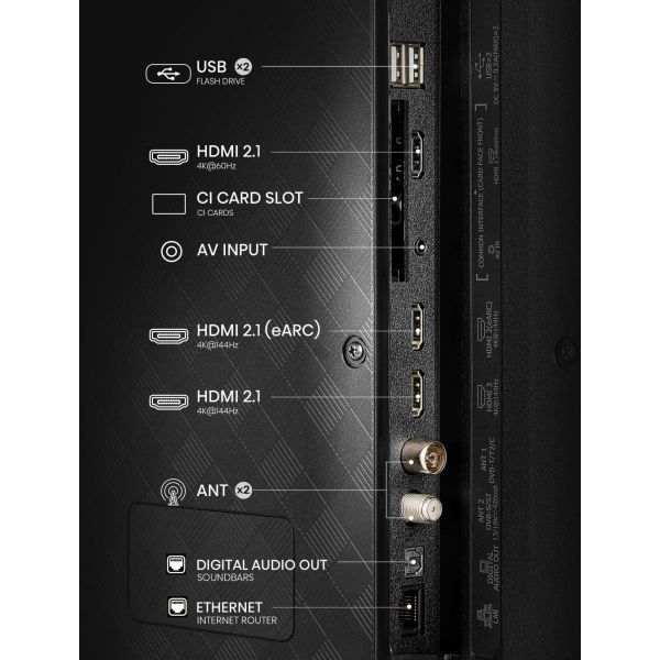 Hisense 55E77Q PRO 139,7 cm (55") 4K Ultra HD Smart TV Wifi Zwart (20015867)