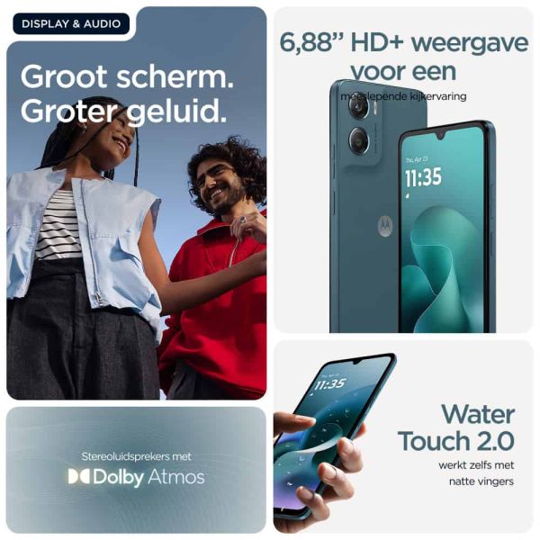 Motorola moto g06 17,5 cm (6.88") Dual SIM Android 15 4G USB Type-C 4 GB 64 GB 5200 mAh Blauw (PB980026IT)